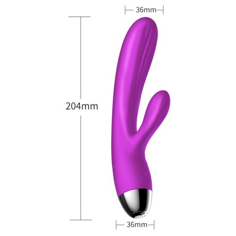 WIBRATOR-SILICONE VIBRATOR AND PULSATOR PURPLE USB 7+7 FUNCTION / HEATING WIBRATOR-SILICONE VIBRATOR AND PULSATOR PURPLE USB 7+7 FUNCTION / HEATING