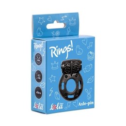 Cockring with vibration Rings Axle-pin black