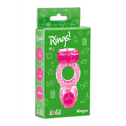 Cockring with vibration Rings Ringer pink Cockring with vibration Rings Ringer pink