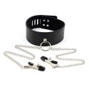 COLLARE CON MORSETTI PER CAPEZZOLI LEASH NIPPLE BLACK