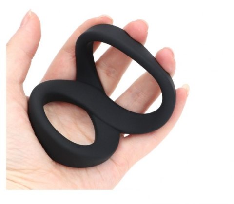 DUO COCKRING BLACK COCK & BALL COCKRING 10 X 3,4 X 4,6 CM DUO COCKRING BLACK COCK & BALL COCKRING 10 X 3,4 X 4,6 CM