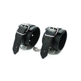 SOLIDNE KAJDANKI KRĘPOWANIE MOCNY SEX BDSM GADŻET POLSIERE CUFFS BELT BLACK