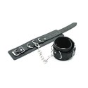 SOLIDNE KAJDANKI KRĘPOWANIE MOCNY SEX BDSM GADŻET POLSIERE CUFFS BELT BLACK
