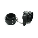 SOLIDNE KAJDANKI KRĘPOWANIE MOCNY SEX BDSM GADŻET POLSIERE CUFFS BELT BLACK