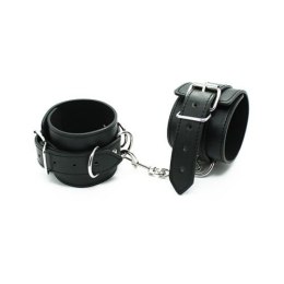 SOLIDNE KAJDANKI KRĘPOWANIE MOCNY SEX BDSM GADŻET POLSIERE CUFFS BELT BLACK