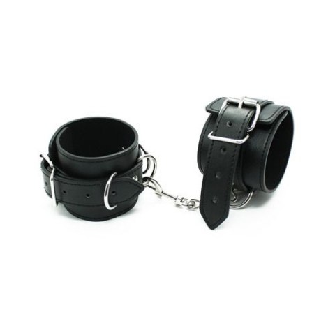 SOLIDNE KAJDANKI KRĘPOWANIE MOCNY SEX BDSM GADŻET POLSIERE CUFFS BELT BLACK