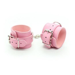 SOLIDNE KAJDANKI KRĘPOWANIE MOCNY SEX BDSM GADŻET POLSIERE CUFFS BELT PINK