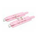 SOLIDNE KAJDANKI KRĘPOWANIE MOCNY SEX BDSM GADŻET POLSIERE CUFFS BELT PINK