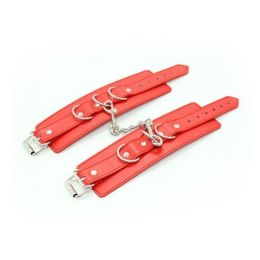 SOLIDNE KAJDANKI KRĘPOWANIE MOCNY SEX BDSM GADŻET POLSIERE CUFFS BELT RED