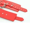 SOLIDNE KAJDANKI KRĘPOWANIE MOCNY SEX BDSM GADŻET POLSIERE CUFFS BELT RED