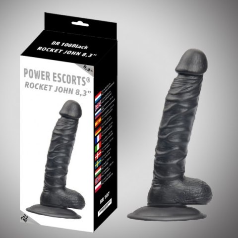 ROCKET JOHN 8,3 INCH BLACK REALISTIC DILDO 8,3 INCH / 21 CM ROCKET JOHN 8,3 INCH BLACK REALISTIC DILDO 8,3 INCH / 21 CM