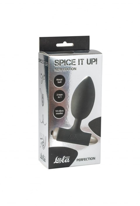 VIBRATING ANAL PLUG SPICE IT UP NEW EDITION PERFECTION BLACK VIBRATING ANAL PLUG SPICE IT UP NEW EDITION PERFECTION BLACK
