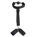 COSTRITTIVIO BONDAGE BACK RESTRAINT+GAG BLACK
