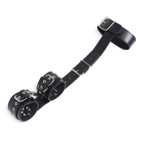 Easy Back Cuffs+Collar Restraint (nero) Easy Back Cuffs+Collar Restraint (nero)