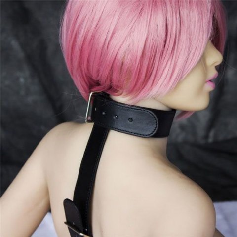 Easy Back Cuffs+Collar Restraint (nero) Easy Back Cuffs+Collar Restraint (nero)