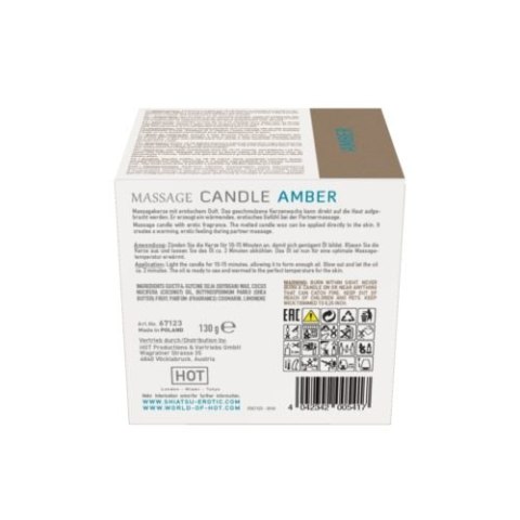 ŚWIECA-SHIATSU MASSAGE CANDLE AMBER 130G. ŚWIECA-SHIATSU MASSAGE CANDLE AMBER 130G.