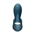PIERŚCIEŃ EREKCYJNY SEX RING WIBRACJE STYMULATOR WIBRATOR-SILICONE RING BLUE USB 7 FUNCTION
