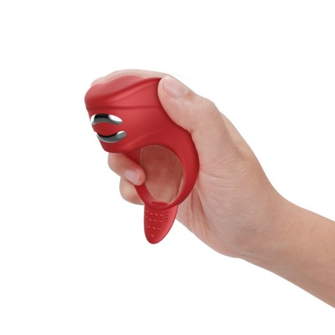 PIERŚCIEŃ EREKCYJNY SEX RING WIBRACJE STYMULATOR WIBRATOR-SILICONE RING RED USB 7 FUNCTION + ELECTRO STIM / REMOTE CONTROL PIERŚCIEŃ EREKCYJNY SEX RING WIBRACJE STYMULATOR WIBRATOR-SILICONE RING RED USB 7 FUNCTION + ELECTRO STIM / REMOTE CONTROL